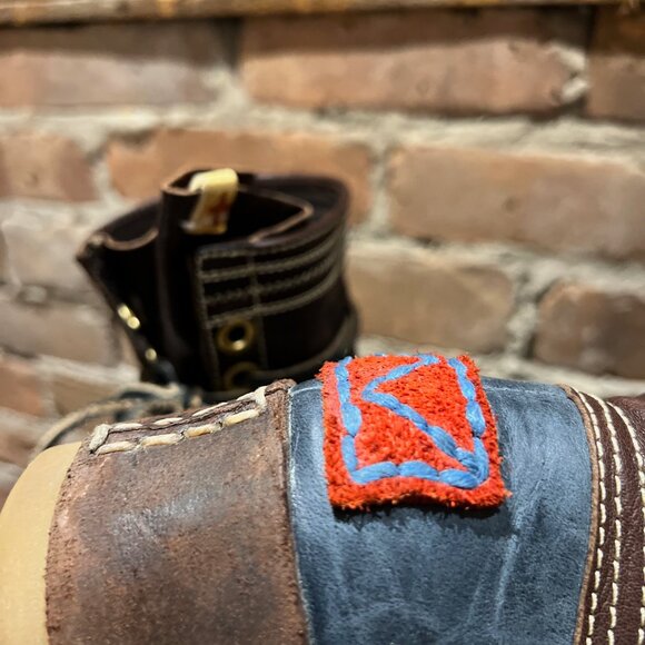 Visvim Decoy Duck Boot Alu-Folk – Blue/Brown – Size US 8 - Picture 7 of 10